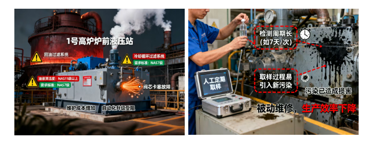以鋼廠高爐液壓站為例:油液污染早預(yù)警,生產(chǎn)運維更科學(xué) 圖1