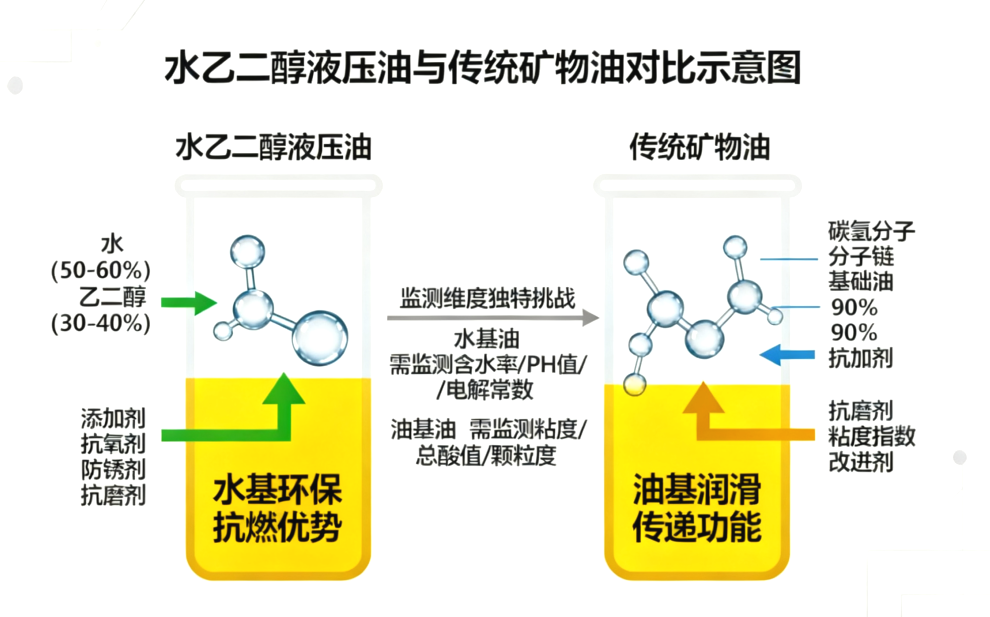 水乙二醇液壓油的 “可監測性” 為何成服務商亮點？難點與監測技術一文講透